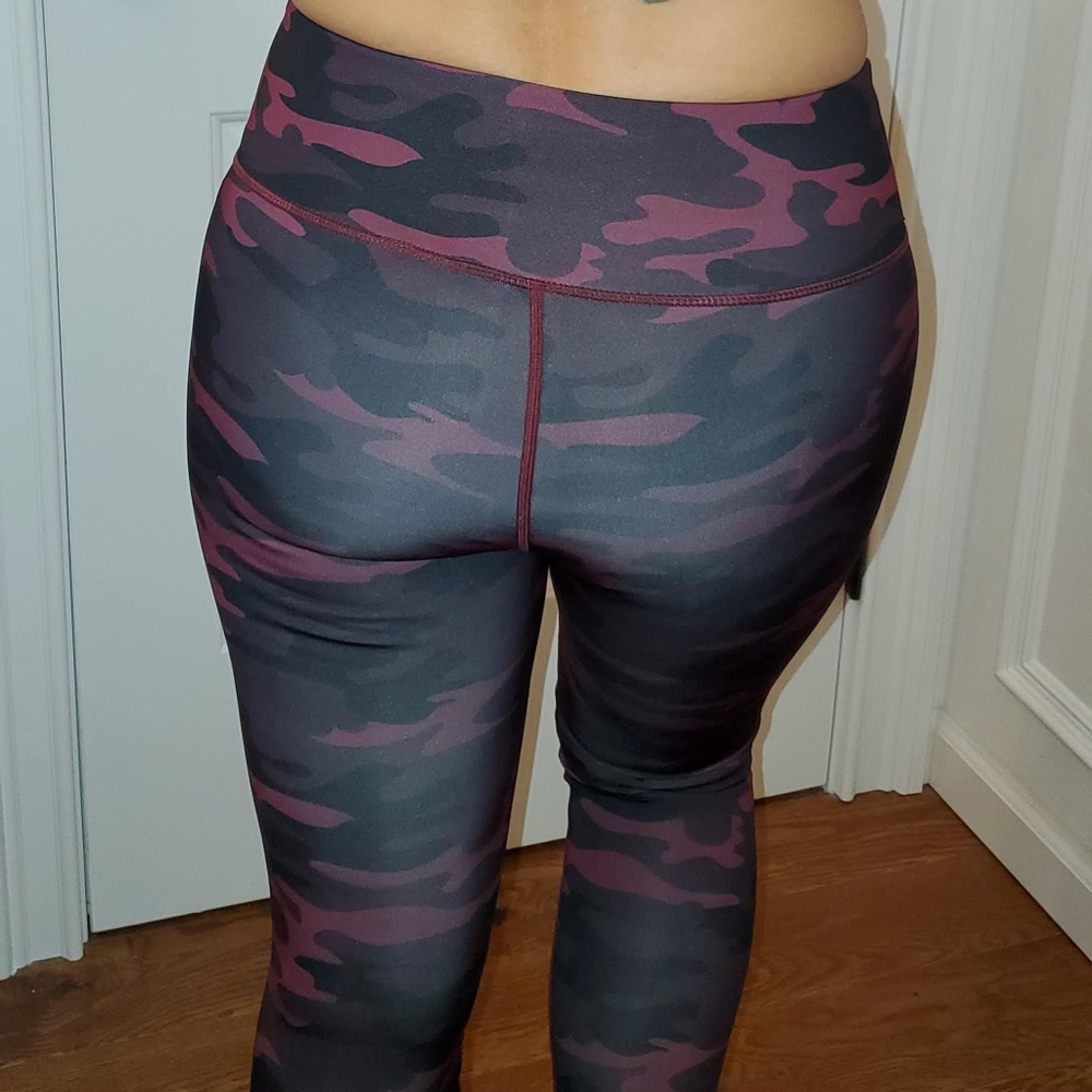 Plum Camo Workout Leggings - Picture 7 of 9